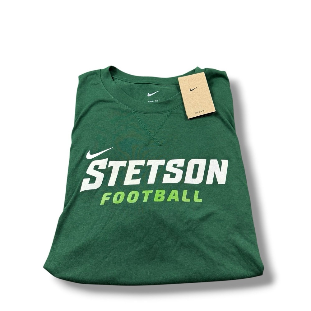 NWT Nike Dri-Fit Stetson Hatters Football Green Athletic T-Shirt Mens Size XL